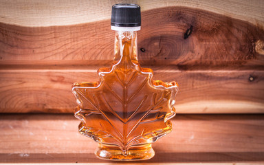 Maple syrup bottled in the Amish region, Ohio, USA