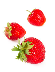 fresh strawberry isolated on white