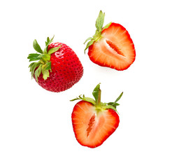 fresh strawberry isolated on white