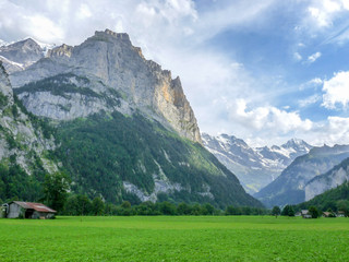 Fototapeta na wymiar Swiss Alps at Lauterbrunnen