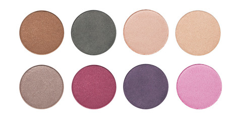 Metallic blusher or eyeshadow isolated on white background