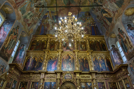 UGLICH, RUSSIA - JUNE 17, 2017: Interior of the Church of the Prince Dimitri on the Blood. Built in 1692
