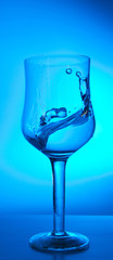 Splash of water in a glass
