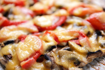 Meat dish with cheese and vegetables from the oven