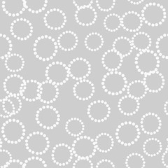 Seamless pattern with white round swirls. vector illustration