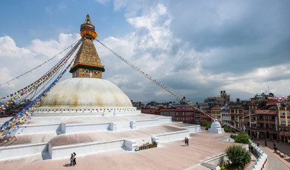 Der Bodanath Tempel in Kathmandu