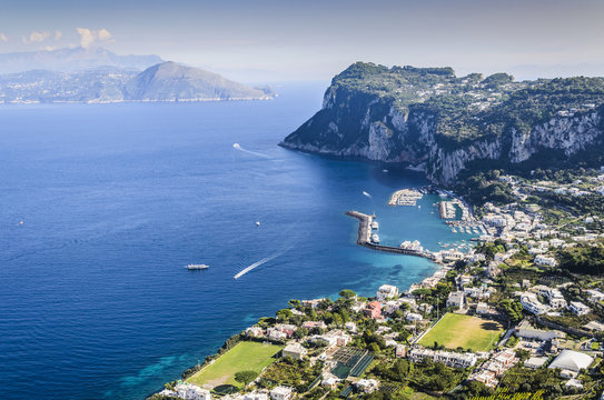 Main port of the Island of Capri (large marina)