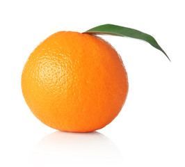 Fresh orange, isolated on white