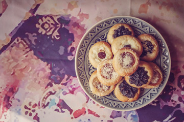 Traditional Czech wedding small round cookies