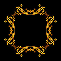 Ornament elements, vintage gold floral designs