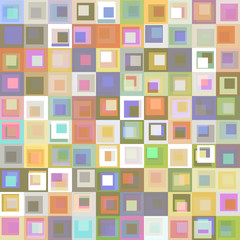 Geometric seamless patterns. A pattern composed of simple geometric shapes. Different colors. Variegated background.
