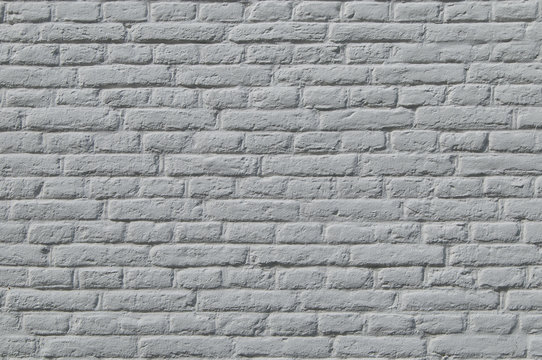 Wall of brick texture painted grey