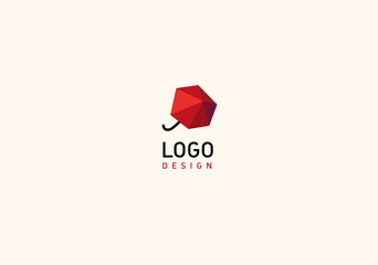 Creative geometric logo abstract umbrella © Logomarket