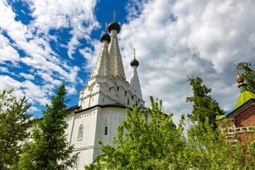 UGLICH, RUSSIA - JUNE 17, 2017: Exterior of the Church of the Assumption of the Blessed Virgin Mary. Architectural monument built in 1628
