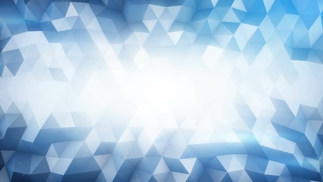 Low poly surface with free space. Semless loop smooth animation with motion blur. Abstract geometric 3D render 4k UHD (3840x2160)
