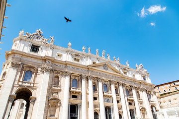 Fototapeta na wymiar View to Basilica di San Pietro, Vatican city