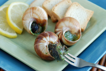 Escargot Appetizer with Fork