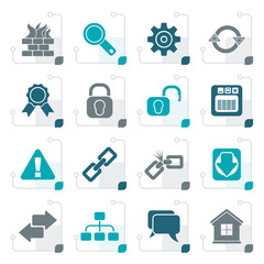Fototapeta premium Stylized Internet and web site icons - vector icon set