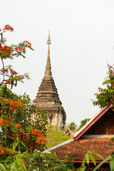 Fototapeta premium top of the buddhism temple tower