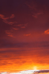 Vibrant sunset cloudscape
