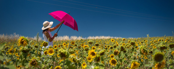 Woman with umbrella