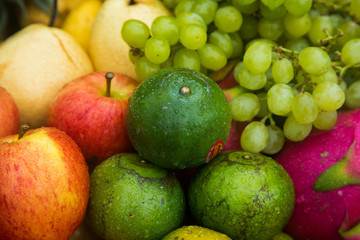 Colorful fruits and Mixed fruits background.