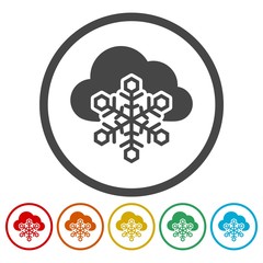 Cloud and Snow Icons set - vector Illustration 