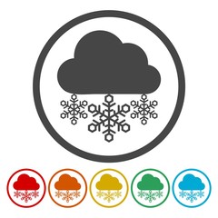 Cloud and Snow Icons set - vector Illustration 
