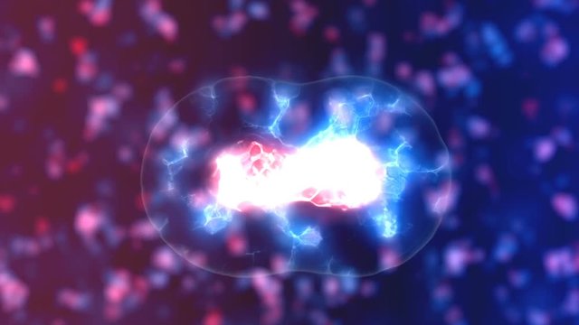 Motion graphic of Cell Dividing abstract sciene background