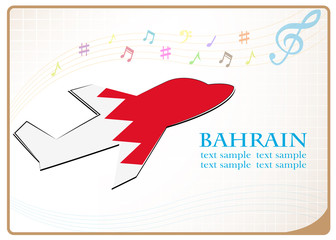 plane icon made from the flag of Bahrain