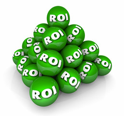 ROI Return on Investment Pyramid 3d Illustration