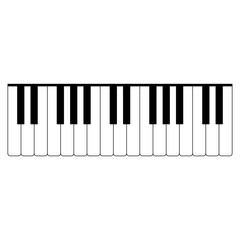 Piano keys the black color icon . © Serhii