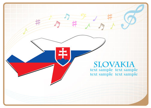 plane icon made from the flag of Slovakia