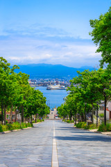 Naklejka premium 北海道 函館 八幡坂