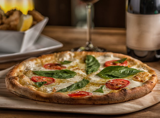 Brick oven wood fired pizza
