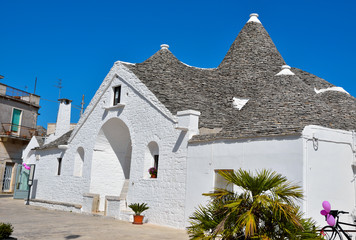 View of Trulli houses in Alberobello, Italy