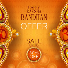 Rakhi Shopping Sale background for Indian festival Raksha bandhan celebration
