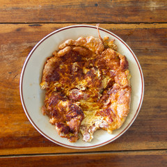 Burns sour pork Omelette
