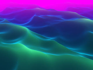 Abstract  water surface  background. Abstract color 3d  illustration.