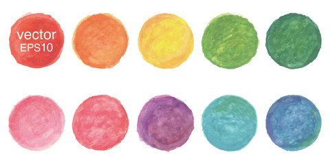 Colorful vector watercolor circles