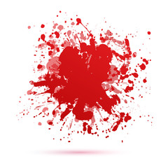 Vector abstract background with big splash. Grunge Vector Illustration. Splatter template. Paint set for design use. Ink spot