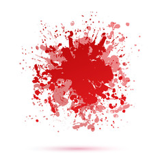 Vector abstract background with big splash. Grunge Vector Illustration. Splatter template. Paint set for design use. Ink spot