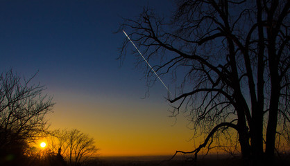 Naklejka premium Sonnenuntergang im Goldschmidts Park