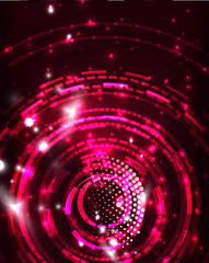 Obraz premium Neon circles abstract background