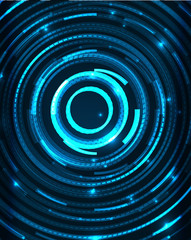 Neon circles abstract background
