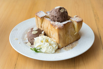 Honey Toast In Plate
