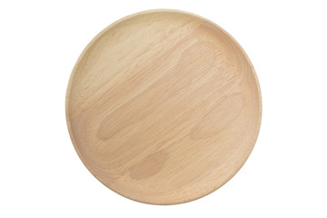 wood plate top view