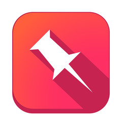 ikona z długim cieniem na tle zaokrąglonego kwadratu