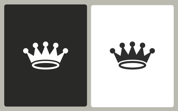 Crown    - vector icon.