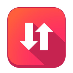 ikona z długim cieniem na tle zaokrąglonego kwadratu